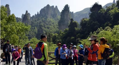 Die schöne Landschaft von Zhangjiajie Wulingyuan erfreut sich großer Beliebtheit bei südkoreanischen Touristen