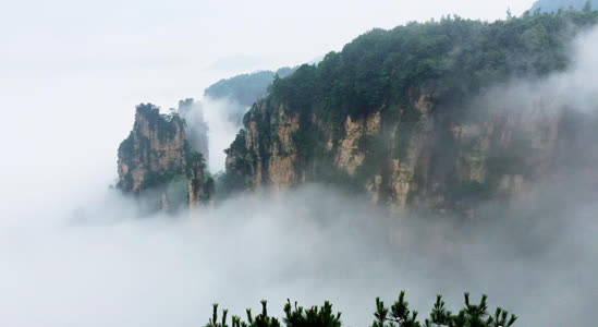 The sea of ​​clouds appears after the rain in Wulingyuan, Zhangjiajie, Hunan Province (photo)